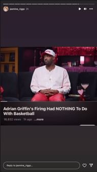Arenas at the Gil's Arena podcast(Image source: Instagram @jasmine_riggs)